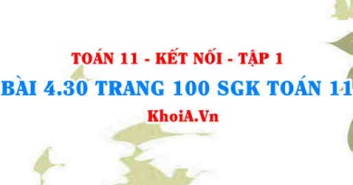 Bài 4.30 trang 100 SGK Toán 11 tập 1 Kết nối tri thức